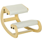 HOMCOM Ergonomic Adjustable Kneeling Chair - Cream White-Ergonomic design enhances posture, preventing slouching and hunchback