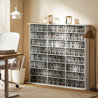 HOMCOM 8-Tier Media Storage Cabinet - White-Slim design provides generous storage without occupying much space
