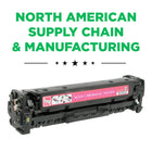 CIG HP 305A Remanufactured Toner Cartridge - Standard Yield - Magenta-2-year warranty with 100% performance guarantee