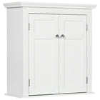 kleankin Bathroom Wall Cabinet with Adjustable Shelves - White-3 tiers shelves store your beauty products and daily hygiene items