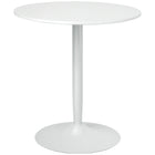 HOMCOM Round Dining Table with Non-slip Pad for Living Room - White-Modern style matches most of your home decorations