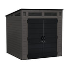 Suncast Modernist Storage Shed - 7' x 7' - Peppercorn/Black-Multi wall, resin panels are engineered for strength and durability.