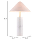Zuo Ciara Table Lamp - Beige/White-7