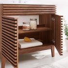 Modway Render 36" Bathroom Vanity - Walnut/White-Walnut Grain Vanity