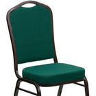 Flash Furniture HERCULES Series Crown Back Stacking Banquet Chairs with Gold Vein Frame - Green - 4 Pack-2.5" Thick Seat Cushion