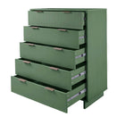 Manhattan Comfort Granville Modern Chest and Double Dresser Set - Sage Green-Home Assembly Required. All Hardware Included