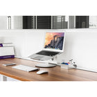 ShoppingAll Ergonomic Laptop Stand with 360-Degree Swivel Base for Laptops Up to 17" - Silver-9