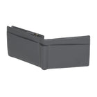 Club Rochelier Men's Slim Wallet with Zippered Pocket - Charcoal Grey-1 Slot Pocket