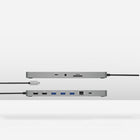 Plugable 11 in 1 USB-C Hub Adapter with Ethernet-Dual 4K USB C Hub—2x HDMI ports for easy screen expansion. On Windows and Chrome computers, extend your desktop across two screens at up to 4K 60Hz. On Mac, add one extended 4K 60Hz display or two mirrored displays