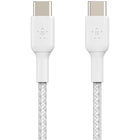Belkin Braided USB-C to USB-C 2.0 Cable - 1m - White-Tested to survive 30,000 bends