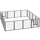 PawHut 16-Panel Dog Playpen with Straps for Small Dogs - 24" H-16 panels can be arranged into various shapes