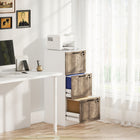 HOMCOM 3-Drawer Filing Cabinet with Lock - White-Compact vertical design saves floor space in any home office
