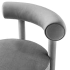 Modway Toulouse Performance Velvet Dining Chair - Grey-9