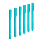 Poppin Signature Ballpoint Pens - Blue Ink - Aqua - 6 Pack-Medium 1mm tip