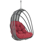Modway Whisk Outdoor Patio Swing Chair Without Stand - Red-Textilene PVC/Polyester Sun Shade