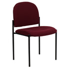Flash Furniture Comfort Burgundy Fabric Stackable Steel Side Reception Chair-Contemporary Style
