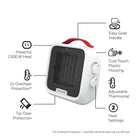 HoneyWell HeatBud XL Compact Ceramic Heaters -White-Ideal for personal and small room use 