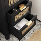 Modway Dixie 24" Solid Wood Bathroom Vanity - Black/White-Tapered Legs