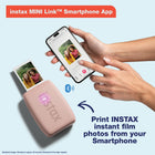 Fujifilm Instax Mini Link 3 Smartphone Printer - Rose Pink-Compact, lightweight and easy to hold; beautifully textured design