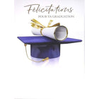 Rosedale 5-1/2" x 8" French Graduation Greeting Cards/Envelopes - Hat - 12 Pack-Premium quality greeting cards