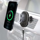 Mighty Mount MagSafe 15W Wireless Charger Mount - Vent Base-Vent Locking Mechanism: Twist & lock for a secure, wobble-free hold
