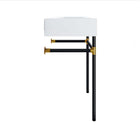 Modway Redeem 24" Wall-Mount Black Stainless Steel Bathroom Vanity - Black/White-Single Faucet Hole