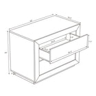 Manhattan Comfort Soren 32" Contemporary 2-Drawer Nightstand - Natural Oak-Includes two spacious drawer for concealed storage for everyday essentials