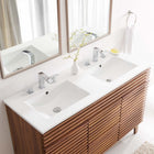 Modway Cayman 48" Double Basin Bathroom Sink - White-Ceramic Construction