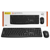 Intekview Wireless Bilingual Keyboard and Mouse - Black-Full-size keyboard with a numeric keypad for smooth and comfortable typing.