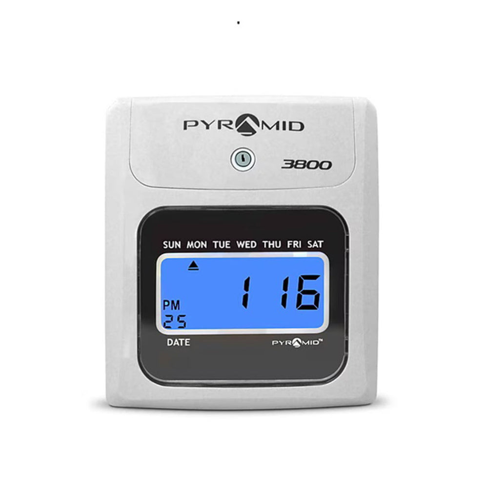 Pyramid Time Systems 3800 Punch Card Time Clock System - Ivory