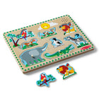 Melissa & Doug Zoo Animals Sound Puzzle (LCI727)-Size: 8 3/4" x 11 3/4" x 1"