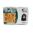 Eco II Oxo-Biodegradable Garbage Bags - 30" x 38" -  Extra Strong - Black -  125 Pack-30" x 38"