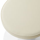 Modway Lippa Vegan Leather Round Stool - Stone-No Assembly Required