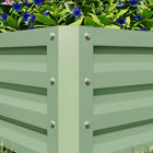 Outsunny Raised Garden Bed with Galvanized Steel Frame - 23.5" L x 23.5" W x 12" H - Light Green - 2 Pack-Suitable for planting vegetables, herbs, flowers and more 