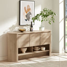 Modway Duval 62" Oval Sideboard - Light Oak-Three Soft-Close Doors