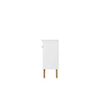 Manhattan Comfort Yonkers 62.99" Mid-Century Modern Sideboard - White-Fashionable Framed Base Splayed Legs made from Solid Wood for Extra Durability