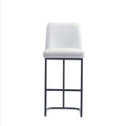 Manhattan Comfort Serena 17.71" Modern Leatherette Upholstered Barstool - White - 3 Pack-Seat Height: 29.13 in