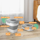 PawHut 6-30lb Dog Food Storage Container with Collapsible Design - Grey-Material: PP, TPE