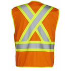 Forcefield Deluxe 5-Point Tear-Away Vest - Orange - Large / Extra Large-Radio-clip, cell pocket, ID pocket and 2 lower Velcro closure pockets