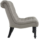 Modway Navigate Upholstered Fabric Lounge Chair - Granite-Solid Stained Black Birch Wood Legs