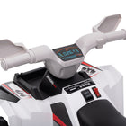 Aosom 6V Kids Electric Ride-On ATV - White-Comfortable wide seat 