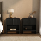Manhattan Comfort Novara 22" Contemporary 1-Drawer Nightstand - Black-9