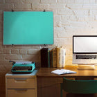 Viztex Tempered Glass Dry Erase Whiteboard - 24" x 36" - Light Teal-The magnetic surface provides a dual-purpose writing and document mounting board (Note: high-powered magnets required for magnetic glass boards).