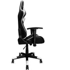 Nicer Furniture Racing Style Gaming Chair - White-Hard plastic base ensures long-lasting durability and support.  