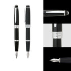 A.T. Cross Bailey Fountain Pen - Medium Nib - Black-The fountain pen nib adapts to your own personal grip and writing style over time. 