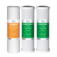 iSpring F3CTO Sediment And Carbon Replacement Filter 3-Piece Set-Fits 10" standard filter housings. Fits iSpring US31System. Compatible to most RO systems.