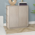 Hudson&Canal Plympton 32"W Accent Cabinet - Alder White-Clean with a soft, dry cloth and no harsh chemicals or abrasive cleaning materials