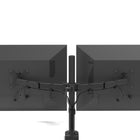 Kanto Dual Monitor Desktop Mount - Cable Management Clips - Black-Monitor tilt mechanism provides +90° to -80° of angle