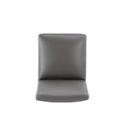 Manhattan Comfort Anna Square 18.9" Modern Faux Leather Upholstered Dining Chair - Pewter-24.8" L x 20" W x 32.28" H