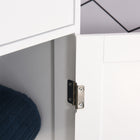 Kleankin Storage Cabinet with Multiple Shelves & Drawer - White-The zinc alloy handle is both beautiful and stable  